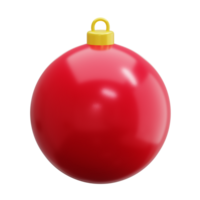 3D Rendering Christmas Ball Icon Object png