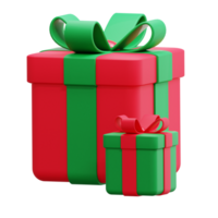 3D rendering Christmas Gift Icon Object png