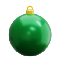 3D Rendering Christmas Ball Icon Object png