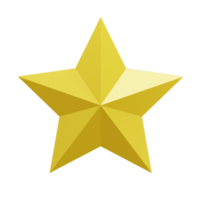 3D rendering Christmas Star Icon Object png