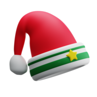 3d Renderização Natal chapéu ícone objeto png