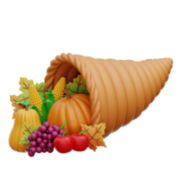 cornucópia 3d ícone ilustrações png