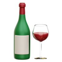 Wine 3D Icon Illustrations png