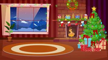 Cartoon Christmas Background Loop HA013 Living Room E video