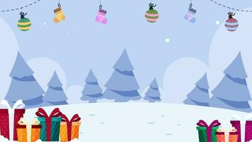 Cartoon Christmas Border Background Loop HA010 E video