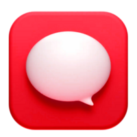 chatt bubbla symbol. kommunikation symbol illustration med kopia Plats. Tal ballon för meddelande. png