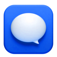 Chat bubble symbol. Communication symbol illustration with copy space. Speech ballon for message. png