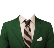 Green Suit Blazer for boys. Art clothing design company by AI Generative png