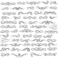 Vector graphic elements for design vector elements. Swirl elements decorative illustration. Classic calligraphy swirls, greeting cards, wedding invitations, royal certificates and graphic design.