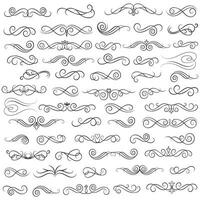 Vector graphic elements for design vector elements. Swirl elements decorative illustration. Classic calligraphy swirls, greeting cards, wedding invitations, royal certificates and graphic design.