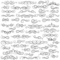 Vector graphic elements for design vector elements. Swirl elements decorative illustration. Classic calligraphy swirls, greeting cards, wedding invitations, royal certificates and graphic design.