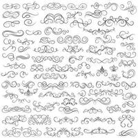 Vector graphic elements for design vector elements. Swirl elements decorative illustration. Classic calligraphy swirls, greeting cards, wedding invitations, royal certificates and graphic design.