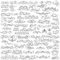 Vector graphic elements for design vector elements. Swirl elements decorative illustration. Classic calligraphy swirls, greeting cards, wedding invitations, royal certificates and graphic design.