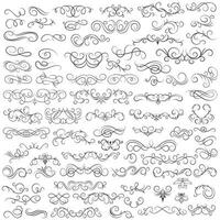 Vector graphic elements for design vector elements. Swirl elements decorative illustration. Classic calligraphy swirls, greeting cards, wedding invitations, royal certificates and graphic design.