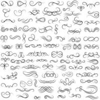 Vector graphic elements for design vector elements. Swirl elements decorative illustration. Classic calligraphy swirls, greeting cards, wedding invitations, royal certificates and graphic design.