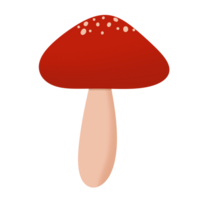 red mushroom cartoon illustration png