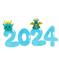 Ende von das Jahr zu herzlich willkommen 2024 png