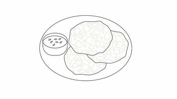 animated sketch of the canai bread icon video