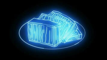 Animation of the Bika Ambon icon with a glowing neon effect video