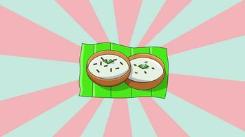 animering av de pannkaka ikon med en roterande bakgrund video