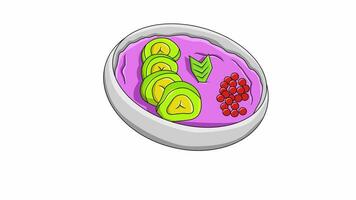 Animation of the green banana ice icon typical of Makassar Indonesia video