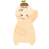 dibujos animados linda pequeño bebé chico png