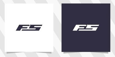 letra fs sf logo diseño vector