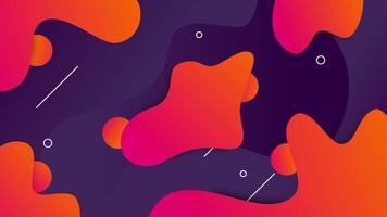 abstract background with orange and purple shapes video