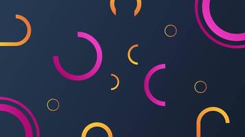 a colorful abstract background with circles and lines video