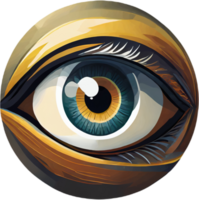 AI generated eye icon design png