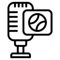 Content creator sprots podcast object illustration vector