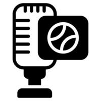 Content creator sprots podcast object illustration vector