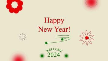Happy new year 2024 celebration, golden text animation background video l Happy new year animation 2024 Free Video
