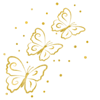 Gold funkeln Schmetterling png