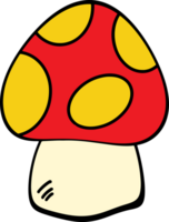 The Mushroom drawing free hand image for food concept. png