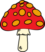 The Mushroom drawing free hand image for food concept. png