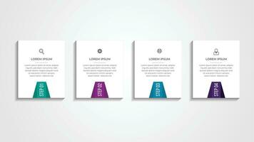 Steps infographics template design vector