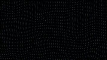 sencillo de alta tecnología ondulante movimiento real azul circular mínimo puntos en negro antecedentes video