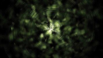 Hi-tech colorful futuristic technology dots with wavy pattern on black background video
