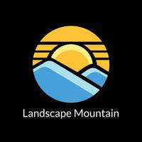 paisaje montaña logo vector