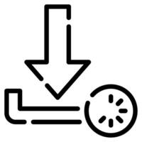 Down Progress icon illustration vector