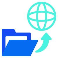 Upload to Web icon illustration for uiux, infographic, web, app, etc vector