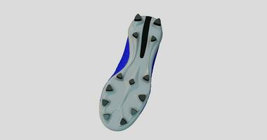 3d Sport Schuh rotierend auf Alpha Hintergrund. nahtlos Schleife. video