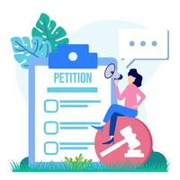 Illustration vector graphic cartoon character of petition