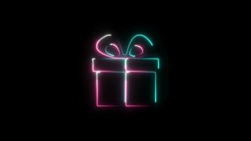 allegro Natale decorazione con neon effetto video