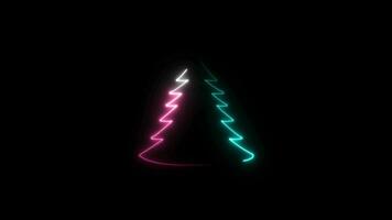 vrolijk Kerstmis decoratie met neon effect video