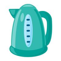 Flat E Waste Broken Plastic Electric Kettle Icon vector