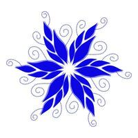 Blue tribal mandala icon with shadow. Perfect for logos, icons, items, tattoos, stickers, posters, banners, clothes, hats vector