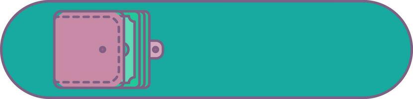 Green Slider Toggle With Open Money Wallet Symbol vector