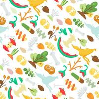 Reusable Unwanted Food Waste Item Seamless Pattern vector